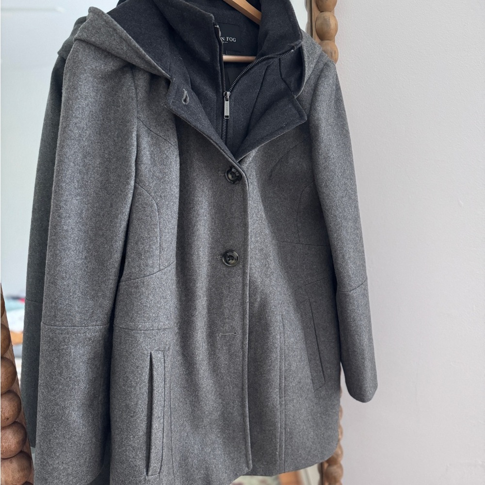 London Fog Gray Wool Blend Women's Coat